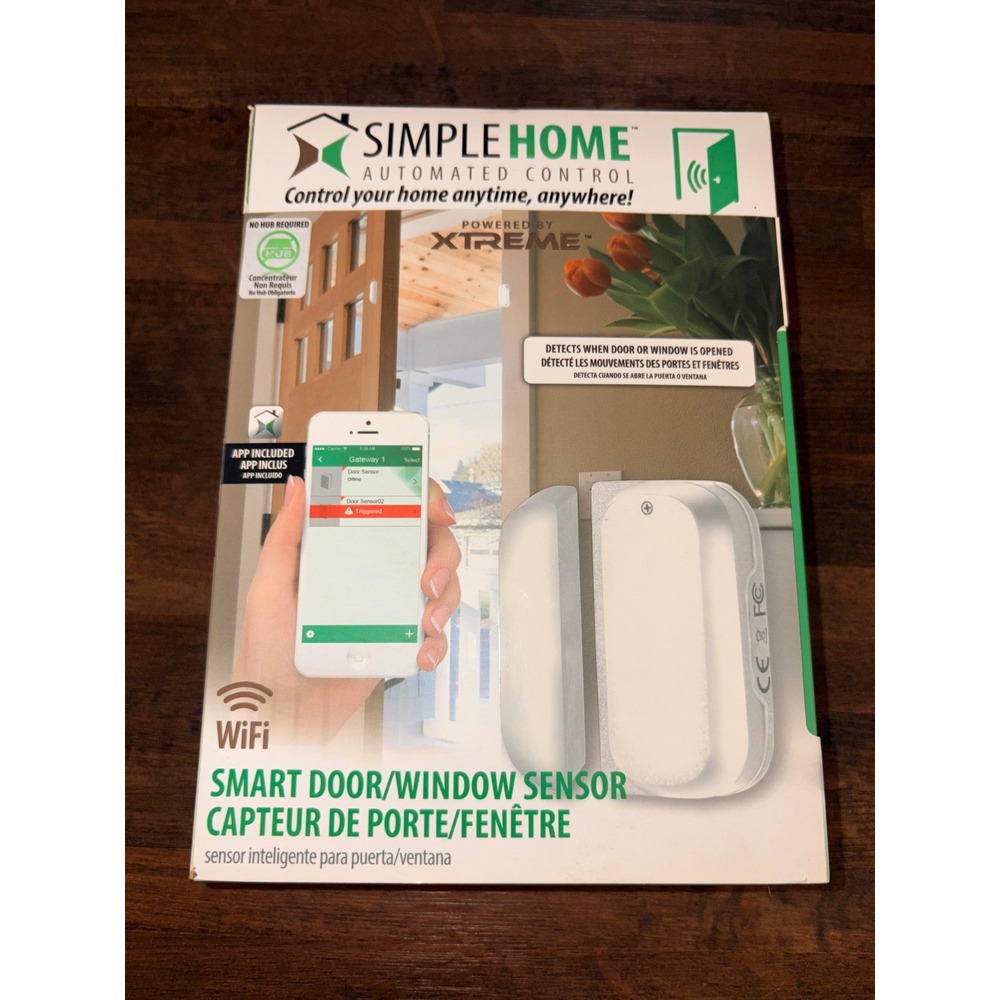 Simple Home Xtreme WiFi Smart Door Window Sensor Automated Control OPEN BOX